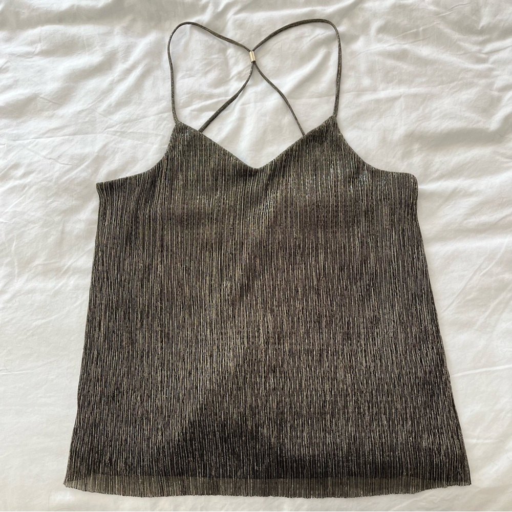 Express Black/Gold Backless Strappy Camisole